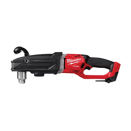 Milwaukee 2809-20 M18 Fuel Super Hawg Right Angle Drill (Tool Only), 18 V, 1/2" Chuck, Lithium-Ion-(Each)