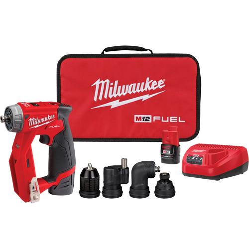 Milwaukee  2505-22  M12 Fuel? Installation Drill-Driver Kit, Lithium-Ion, 12 V, 1/4"/3/8" Chuck, 300 in-lbs Torque - Each