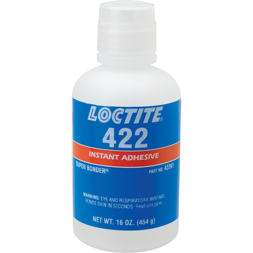 Loctite  233929  422 Super Bonder<sup>?</sup> Instant Adhesive, Clear, Bottle, 16 oz. - Each