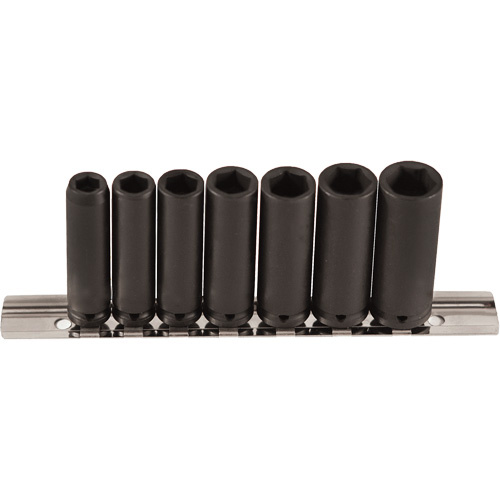 Vega  126M7  Long Socket Set, 7 Pcs, Impact, 1/4" Drive Size, Deep - Each