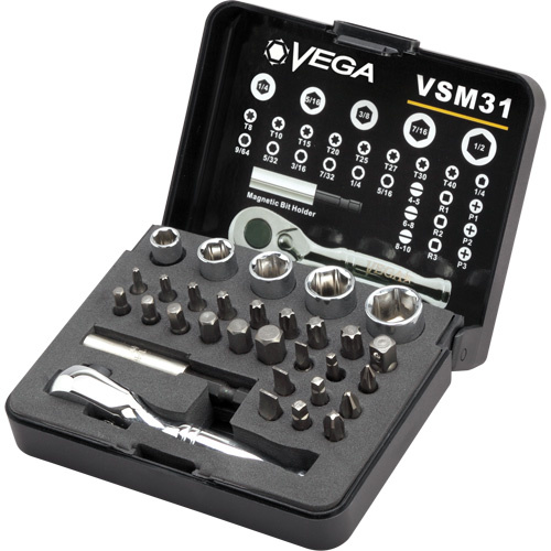 Vega  VSM31  Bit, Socket & Ratchet Set - Each