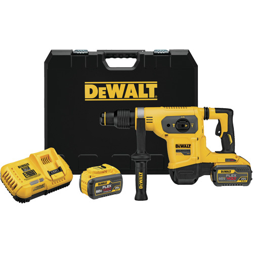 DEWALT  DCH481X2  FlexVolt<sup>?</sup> SDS-Max Combination Hammer Kit, 60 V, 1-9/16", 4.4 ft-lbs, 540 RPM - Each