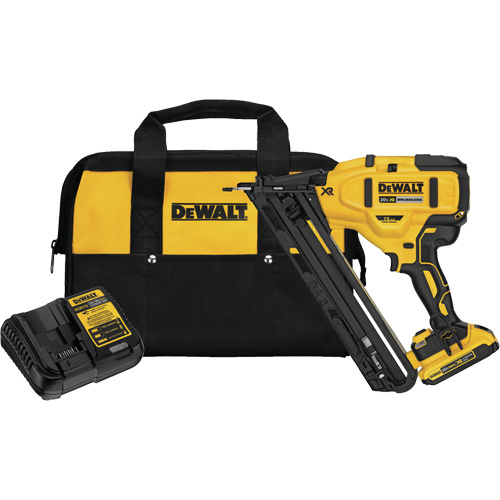 DEWALT  DCN650D1  Max XR<sup>?</sup> Angled Finish Nailer Kit, 20 V, Lithium-Ion - Each