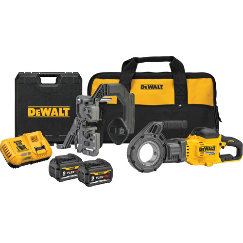 DEWALT DCE700X2 FlexVolt<sup>?</sup> Max* Cordless Pipe Threader Kit, 30 RPM, 1/2" - 2" Pipe Thread - Each