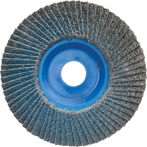 Norton  66623399150  BlueFire? R884P Coarse Grit Flap Disc, 5" x 7/8", Type 27, 60 Grit, Zirconia Alumina - Each