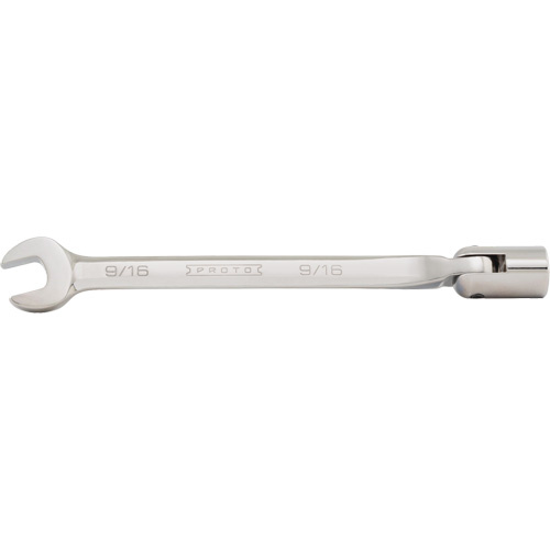 Proto  J1270-18A  Combination Flex-Head Wrench, 12 Point, 3/8", Satin Finish - Each