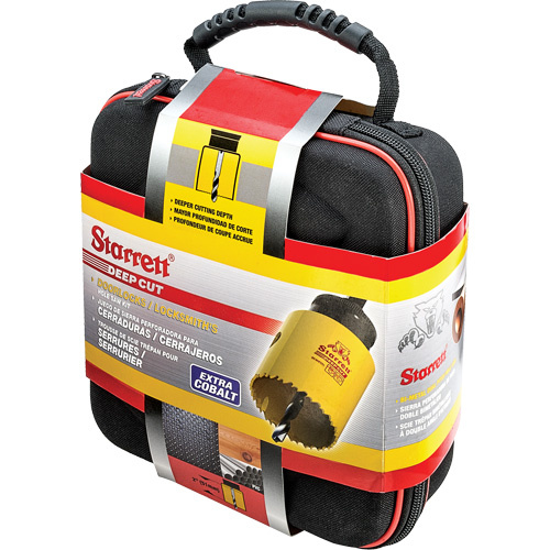 Starrett  KDC06034-N  Deep Cut Hole Saw Kit, 9 Pieces - Each