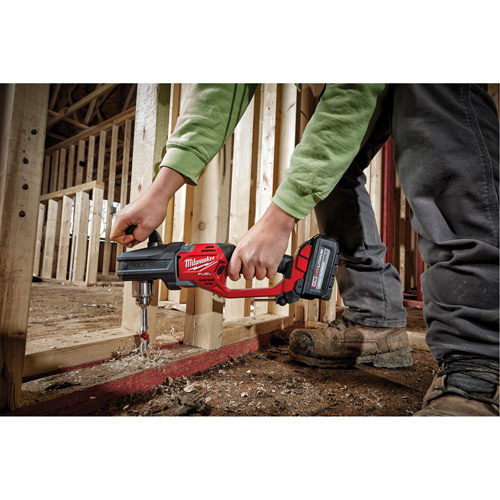 Milwaukee 2807-20 M18 Fuel Hole Hawg Right Angle Drill (Tool Only), 18 V, 1/2" Chuck, Lithium-Ion-(Each)
