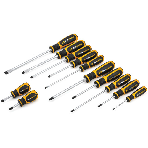 Gearwrench 80051H Phillips<sup>?</sup>/Slotted Dual Material Screwdriver Set, 12 Pcs. - Each