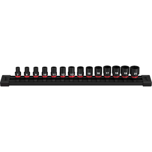 Milwaukee  49-66-7007  Shockwave? Impact Duty? Metric 6 Point Socket Set, 14 Pcs, Impact, 3/8" Drive Size - Each