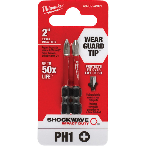 Milwaukee Shockwave™ Impact Duty™ Screwdriver Bit  (Pack of 2)-Click on options for variations & Details.