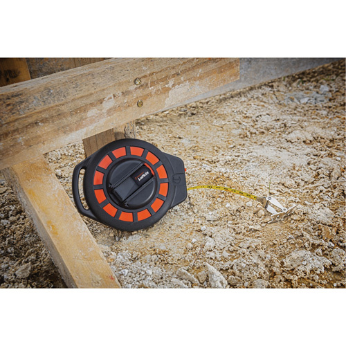 Lufkin By Crescent  ST100-07  Steel Construction Long Tape Measure, 3/8" x 100', 1/8"/1 mm Graduations - Each