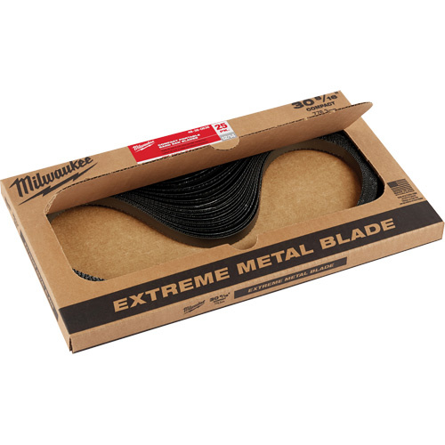 Milwaukee 48-39-0637 Extreme Metal Band Saw Blades, High Speed Steel, 30-9/16" L x 1/2" W x 0.02" Thick, 8/10 TPI-(Pack of 100)