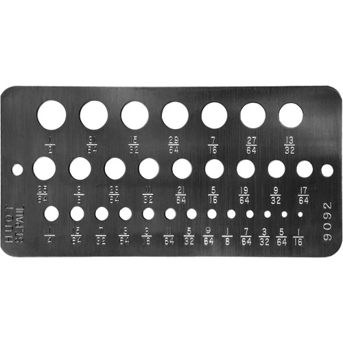 Drillco 29G0000 Drillco Fractional Sizes Drill Gauge-(Each)