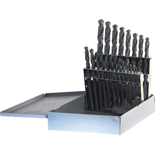 Walter Surface Technologies  200A21V  Drillco<sup>?</sup> USA Jobber Length Drill Bit Set, 21 Pieces, High Speed Steel - Each