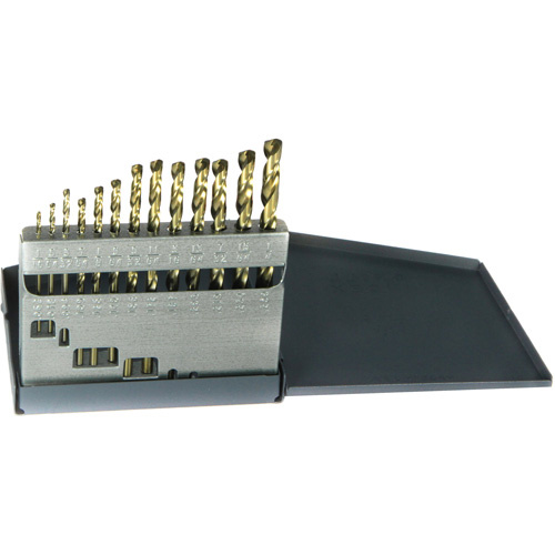 Walter Surface Technologies  500A13  Drillco<sup>?</sup> USA Heavy-Duty Jobber Length Drill Bit Set, 13 Pieces, Cobalt - Each