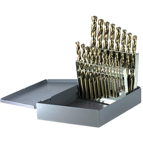 Walter Surface Technologies  500A21  Drillco<sup>?</sup> USA Heavy-Duty Jobber Length Drill Bit Set, 21 Pieces, Cobalt - Each