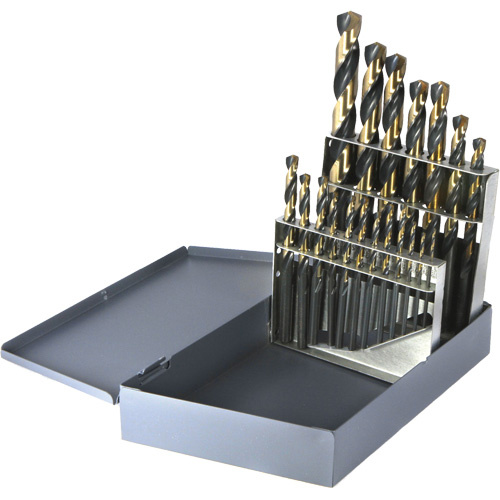 Walter Surface Technologies  800A19  Drillco<sup>?</sup> Metric Jobber Length Drill Bit Set, 19 Pieces, High Speed Steel - Each