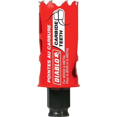 Diablo  DHS1250CT  Wood & Metal Hole Saw, 1-1/4", 2-3/8" Depth of Cut, Carbide - Each