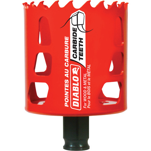 Diablo  DHS2563CT  Wood & Metal Hole Saw, 2-9/16", 2-3/8" Depth of Cut, Carbide - Each
