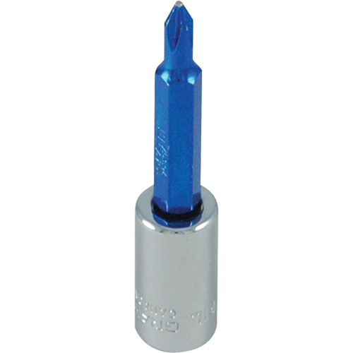 Gray Tools VP1L Blue Tip Screwdriver Bit, Phillips, #1, 1/4" Drive-(Each)