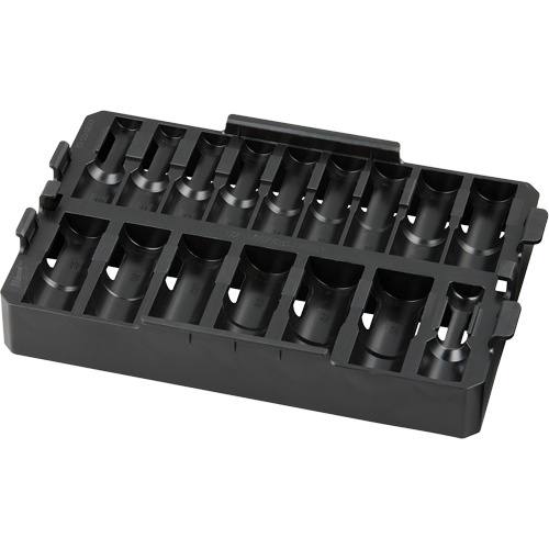Milwaukee 49-66-6833 Packout Removable 16-Piece Organizer for Shockwave Impact Duty 1/2" Drive Sockets-(Each)