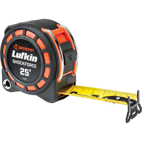 Lufkin By Crescent  L1125-02  Shockforce? G1 Dual Sided Tape Measure, 1-3/16" x 25', Imperial Graduations - Each