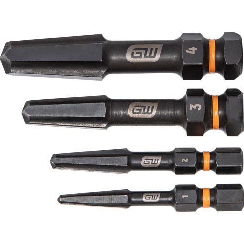 Gearwrench  84787  Bolt Biter? Screw Extractor Set, High Speed Steel, 4 Pieces - Each