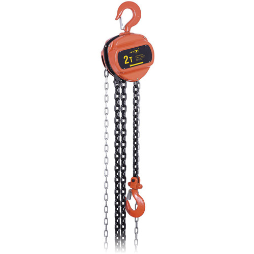 JET  101032  VCH Series Chain Hoist, 10' Lift, 4400 lbs. (2 tons) Capacity, Heat-Treated Alloy Steel Chain - Each