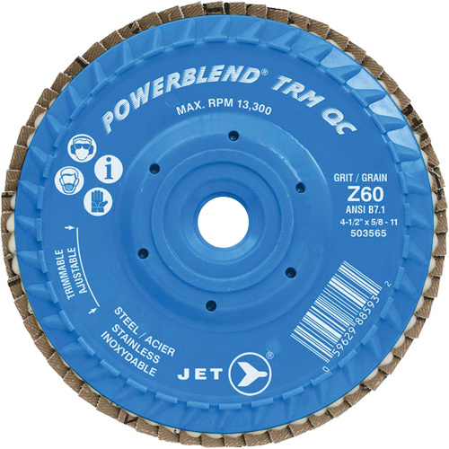JET PowerBlend™ TRM QC Trimmable Flap Disc  (Each)-Click on options for variations & Details.