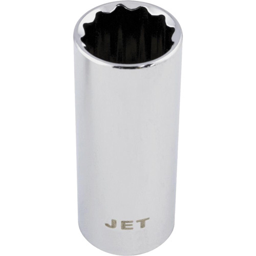 JET  671426  Chrome Socket, 3/16", 3/8" Drive, 12 Points, Deep - Each
