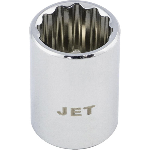JET  671618  Chrome Socket, 18 mm, 3/8" Drive, 12 Points - Each