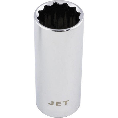 JET  671808  Chrome Socket, 8 mm, 3/8" Drive, 12 Points, Deep - Each