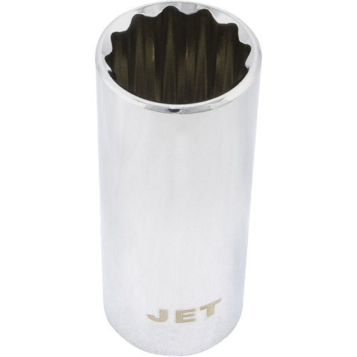 JET  672422  Chrome Socket, 11/16", 1/2" Drive, 12 Points, Deep - Each