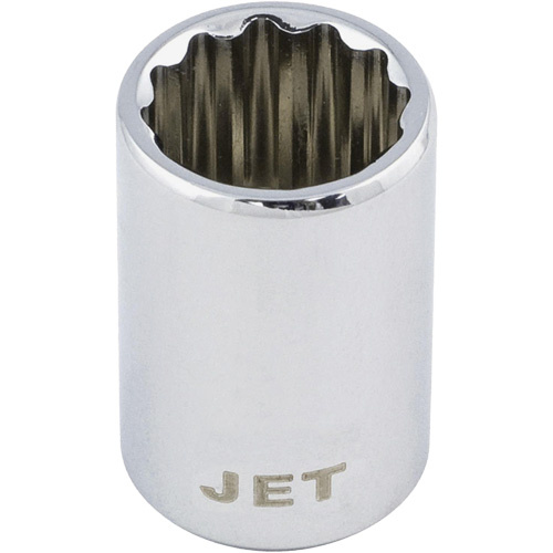 JET  672611  Chrome Socket, 11 mm, 1/2" Drive, 12 Points - Each
