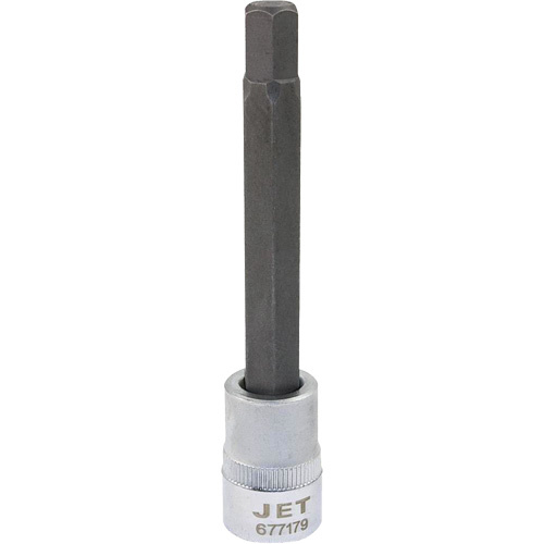 JET  677179  Extra-Long Bit Sockets, Hex, 9 mm x 4" L, 3/8" Drive - Each