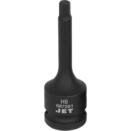 JET  687261  Impact Socket Bits, Hex, 6 mm x 1/2" Drive - Each