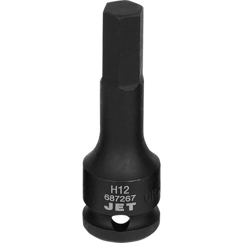 JET  687267  Impact Socket Bits, Hex, 12 mm x 1/2" Drive - Each