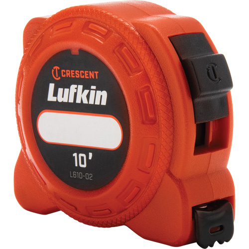 Lufkin By Crescent  L610-02  L600 Series Power Tape Measure, 1/2" x 10', Imperial Graduations - Each