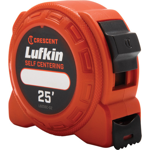 Lufkin By Crescent  L625SC-02  L600 Series Self Centering Power Tape Measure, 1" x 25', Imperial Graduations - Each
