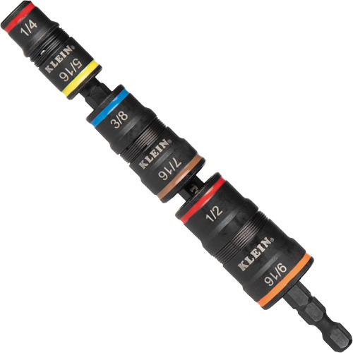 Klein Tools  32933  7-in-1 Flip Socket Set, 8 Pcs, Impact, 1/4'' Drive Size - Each