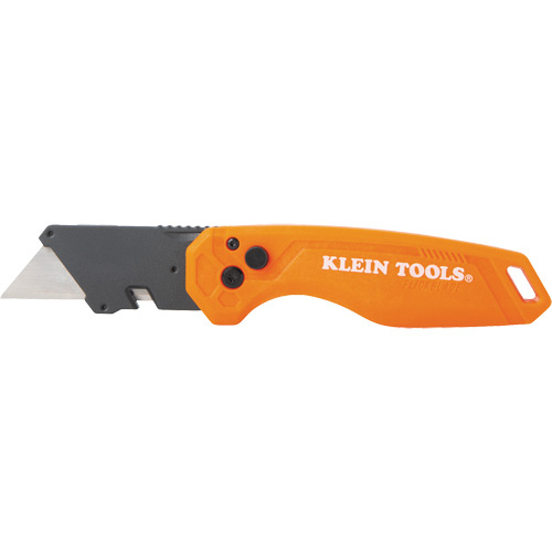 Klein Tools 44302 Folding Utility Knife, 1" Blade, Steel Blade, Plastic Handle-(Each)