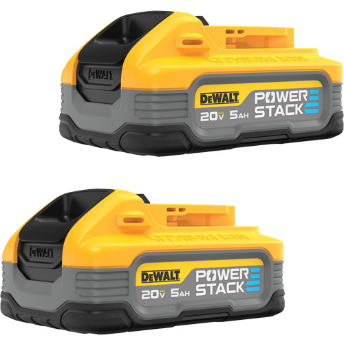 DEWALT  DCBP520-2  POWERSTACK? Battery 2-Pack, Lithium-Ion, 20 V, 5 Ah - Each