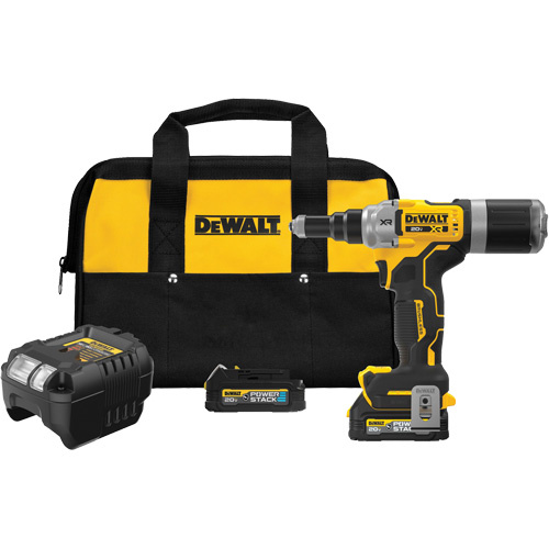 DEWALT  DCF414GE2  XR<sup>?</sup> Brushless Cordless 1/4" Rivet Tool Kit with POWERSTACK? - Each