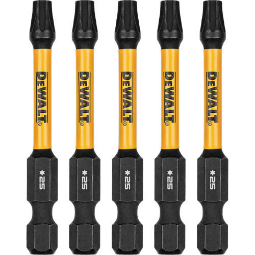 DEWALT  DWAF2TX25IR5  5-Piece FLEXTORQ<sup>?</sup> Impact Screwdriving Bits, Torx, T-25, 1/4" Drive - Each