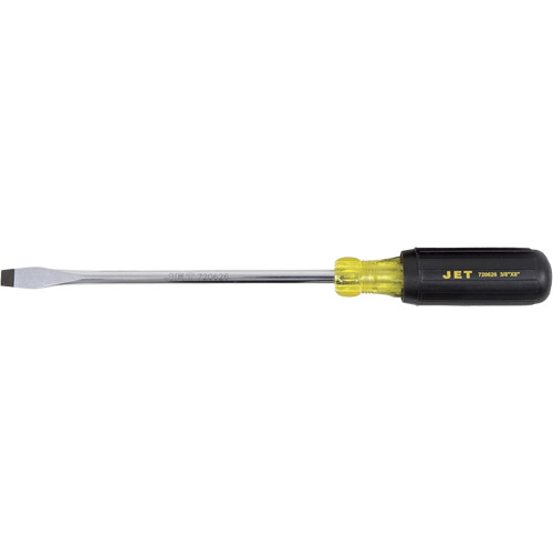 JET 720626 JKSS-8R Slot Screwdriver, 3/8" Tip, Round, 8" L, Cushion Grip Handle - Each
