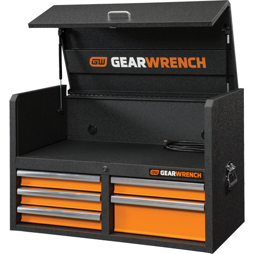 Gearwrench 83242 GSX Series Tool Chest, 36" W, 5 Drawers, Black/Orange - Each