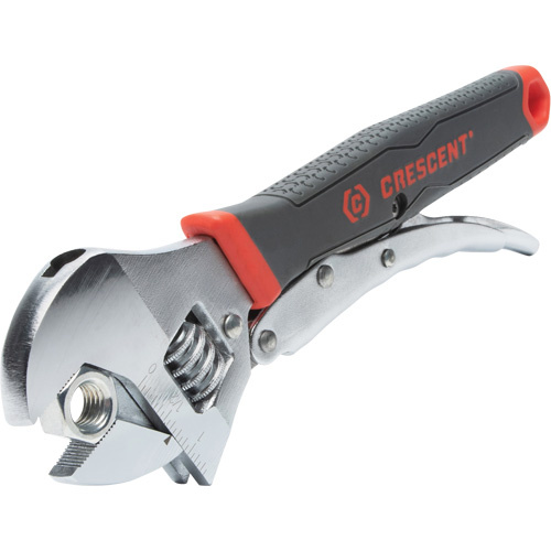 Crescent 037103299710 Locking Adjustable Dual Material Wrench, 10" L, 2-18/25" Max Width, Chrome/Polished-(Each)