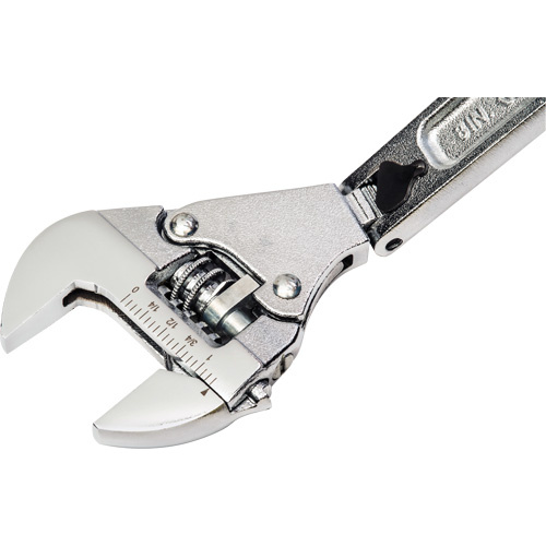 Crescent 037103299727 Adjustable Ratcheting Flex Wrench, 8" L, 2-27/50" Max Width, Chrome/Polished-(Each)