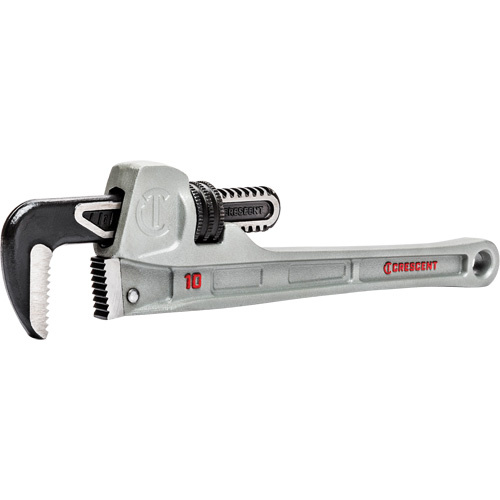 Crescent 037103336521 Slim Jaw Pipe Wrench, 1-9/10" Jaw Capacity, 10" Long, Powder Coated Finish, None Handle - Each